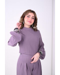 جمبسوت نسائي مع أكمام طويلة وتفاصيل مطرزة جمبسوت نسائي مع أكمام طويلة وتفاصيل مطرزة