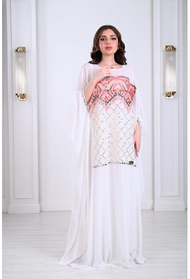 جلابية نسائية فضفاضة مطرزة