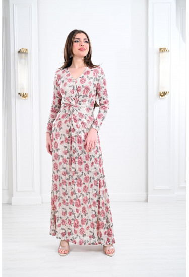 فستان سهرة نسائي مزين بترتر