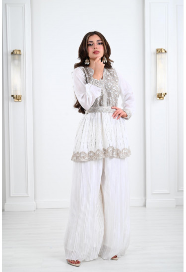 طقم نسائي ناعم ( بلوزة - بنطال )