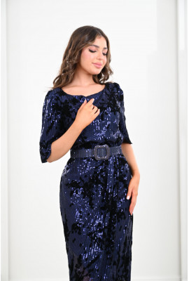 فستان سهرة مزين بالترتر