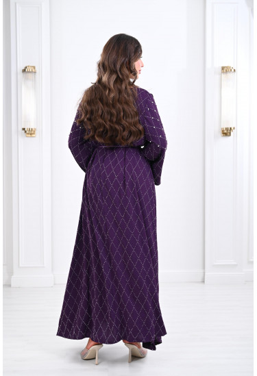 فستان طويل برقبة V