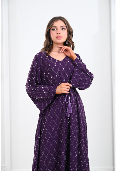 فستان طويل برقبة V