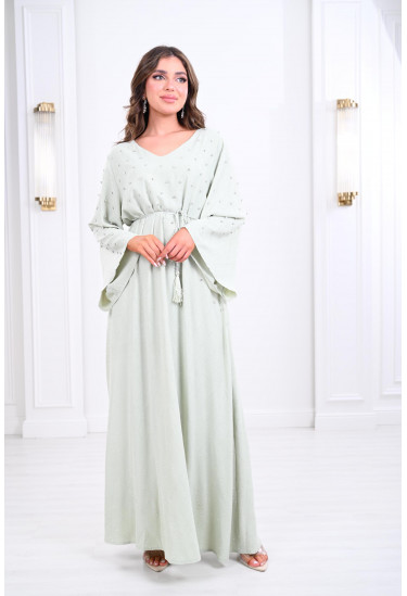 فستان طويل برقبة V