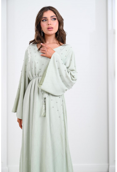 فستان طويل برقبة V