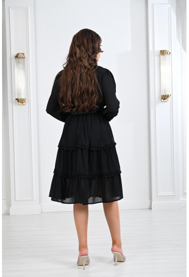 فستان ميدي بأدوار مشكشكة