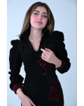 فستان للمناسبات بتطريزات زهرية