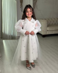 فستان سهرة بناتي مرصع بالكرستال