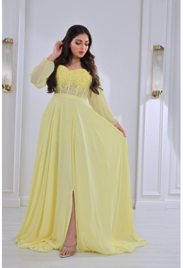 فستان نسائي للسهرات بصدر مطرز فستان نسائي للسهرات بصدر مطرز