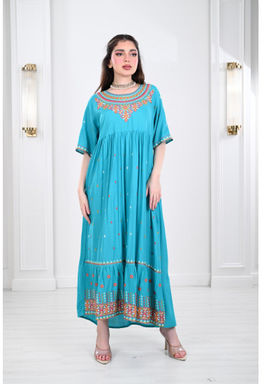 جلابية نسائية طبقات مطرزة جلابية نسائية طبقات مطرزة