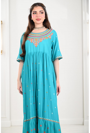 جلابية نسائية طبقات مطرزة جلابية نسائية طبقات مطرزة