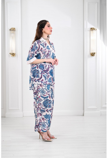 طقم نسائي كاجول بنقوشات من الزهور طقم نسائي كاجول بنقوشات من الزهور