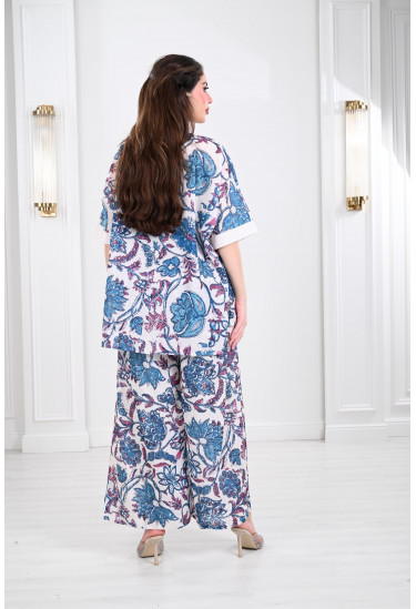 طقم نسائي كاجول بنقوشات من الزهور طقم نسائي كاجول بنقوشات من الزهور