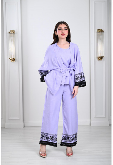 طقم نسائي مطرز 3 قطعة طقم نسائي مطرز 3 قطعة