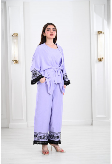 طقم نسائي مطرز 3 قطعة طقم نسائي مطرز 3 قطعة