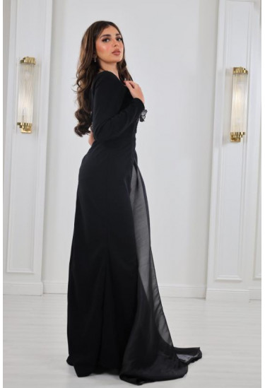 فستان سهرة نسائي بكم واحد 