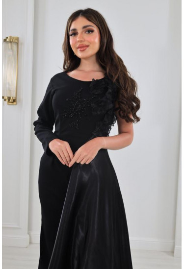 فستان سهرة نسائي بكم واحد 