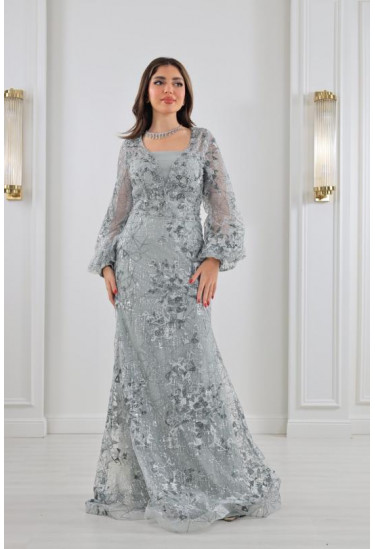 فستان سهرة نسائي بنمط مرميد