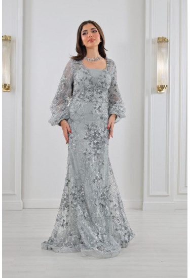 فستان سهرة نسائي بنمط مرميد