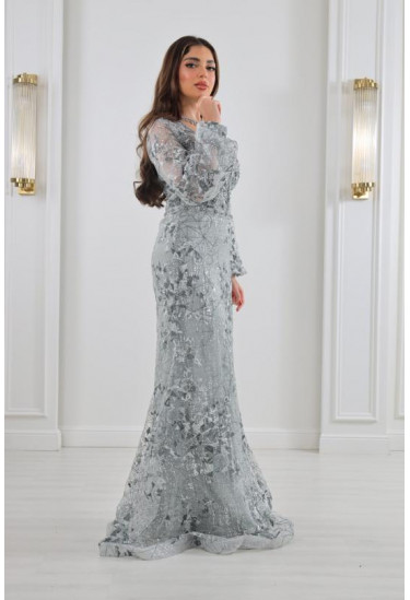 فستان سهرة نسائي بنمط مرميد