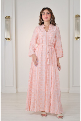 فستان نسائي دانتيل مطرز طويل