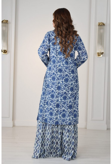 جلابيه نسائي طويله طباعات زهور 