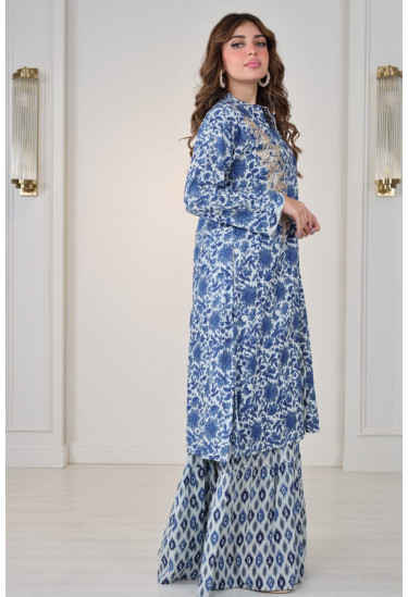 جلابيه نسائي طويله طباعات زهور 