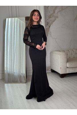 فستان سهرة طويل بقصة حورية البحر