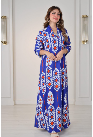 جلابيه بأشكال هندسيه ملونه جميله