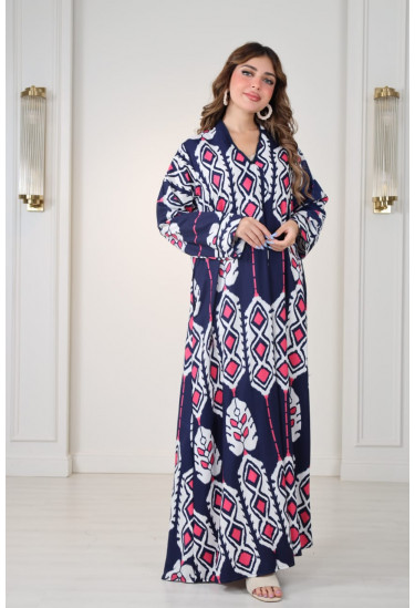 جلابيه بأشكال هندسيه ملونه جميله