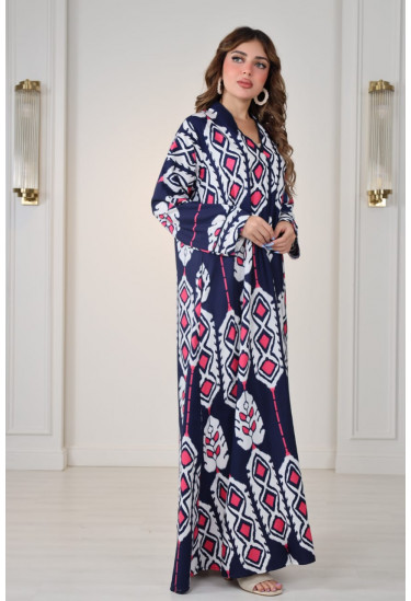 جلابيه بأشكال هندسيه ملونه جميله