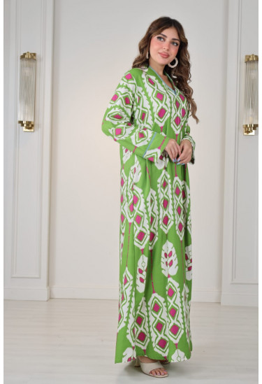 جلابيه بأشكال هندسيه ملونه جميله