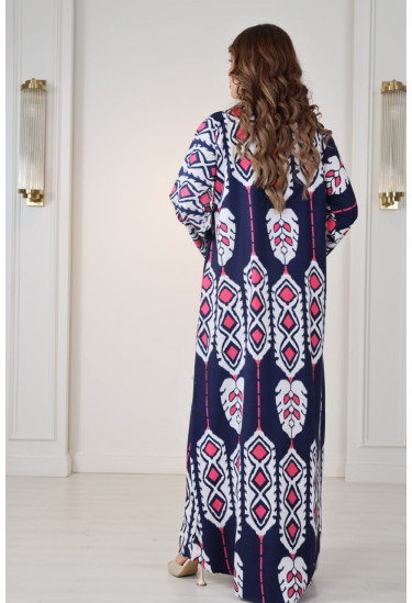 جلابيه بأشكال هندسيه ملونه جميله