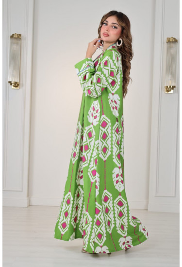 جلابيه بأشكال هندسيه ملونه جميله