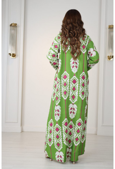 جلابيه بأشكال هندسيه ملونه جميله