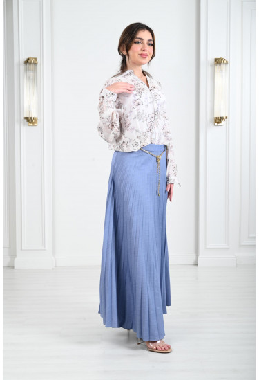 تنورة بيليسيه بسلسال على الخصر تنورة بيليسيه بسلسال على الخصر