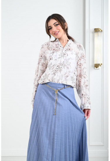 تنورة بيليسيه بسلسال على الخصر تنورة بيليسيه بسلسال على الخصر