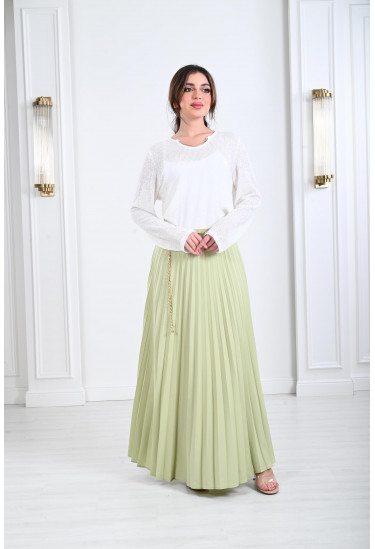 تنورة بيليسيه بسلسال على الخصر تنورة بيليسيه بسلسال على الخصر