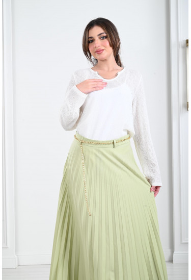 تنورة بيليسيه بسلسال على الخصر تنورة بيليسيه بسلسال على الخصر