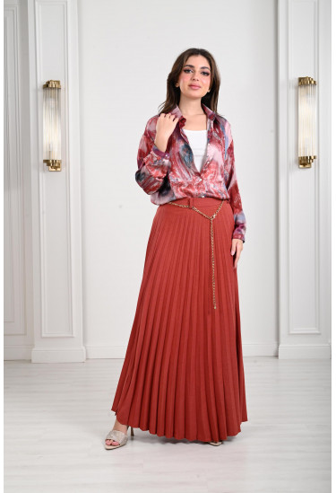 بلوزة نسائية بنمط كتل الألوان بلوزة نسائية بنمط كتل الألوان