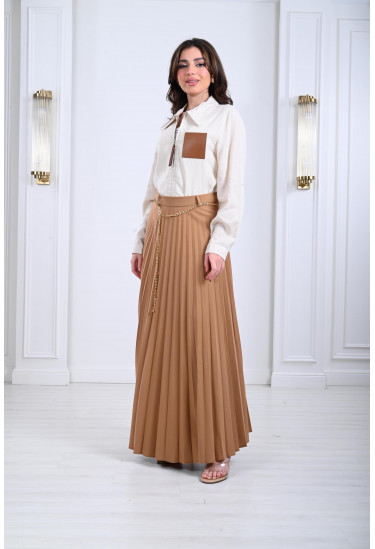 تنورة بيليسيه بسلسال على الخصر تنورة بيليسيه بسلسال على الخصر