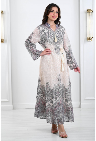 جلابية نسائية بتطريز فاخر جلابية نسائية بتطريز فاخر