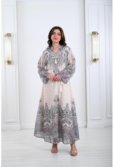 جلابية نسائية بتطريز فاخر جلابية نسائية بتطريز فاخر