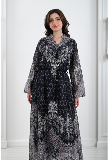 جلابية نسائية بتطريز فاخر جلابية نسائية بتطريز فاخر