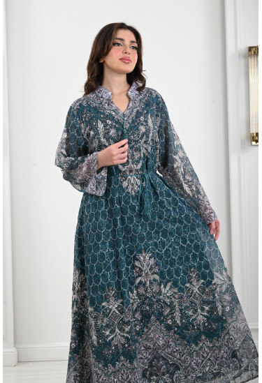 جلابية نسائية بتطريز فاخر جلابية نسائية بتطريز فاخر