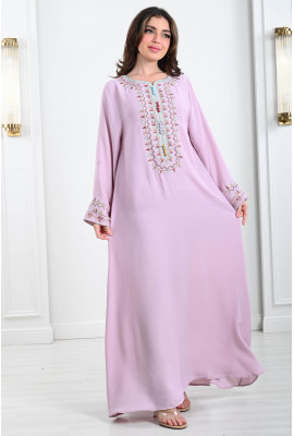 جلابية نسائية مطرزة تطريز رقيق