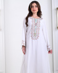 جلابية نسائية مطرزة تطريز رقيق