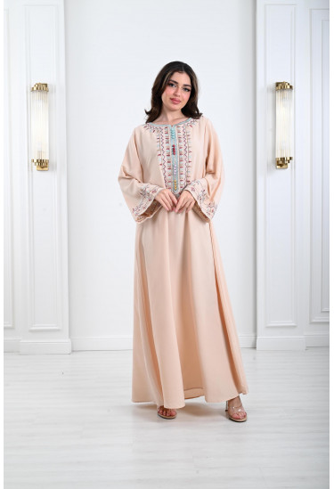جلابية نسائية مطرزة تطريز رقيق