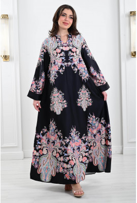 جلابية مشجرة مزينة بحبات اللولي