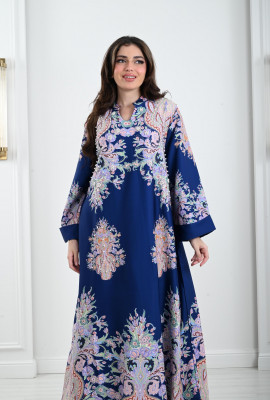 جلابية مشجرة مزينة بحبات اللولي جلابية مشجرة مزينة بحبات اللولي